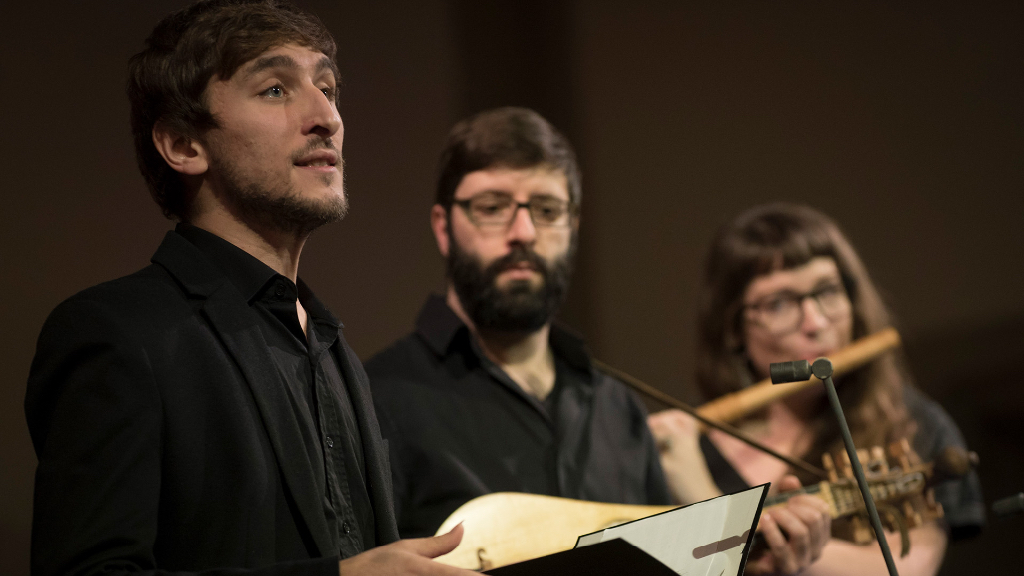Das Auftaktkonzert zu den 41.Tagen Alter Musik in der Herner Kreuzkirche. Das Ensemble Rumorum am Donnerstagabend (10.11.2016) spielt "Jahreszeiten der Minne". Werke von dem Dichtersänger Wizlaw